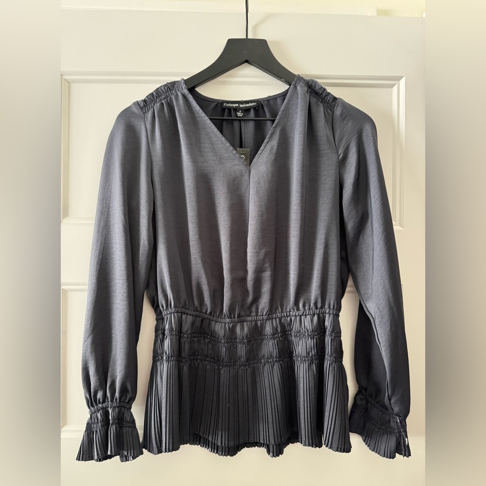 NWT Catharine Malandrino Chic Pewter Gray Women’s Top